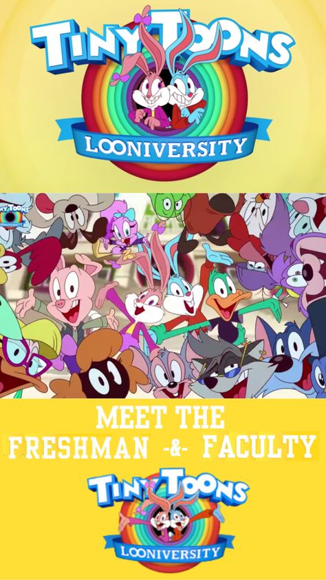 Image of cover art to the new Tiny Toons Looniversity Tiny Toons Looniversity, Tiny Toon Adventures, Tiny Toons, Cree Summer, Birds Voice, Cartoon Network Studios, Foghorn Leghorn, Sylvester The Cat, Looney Tunes Show