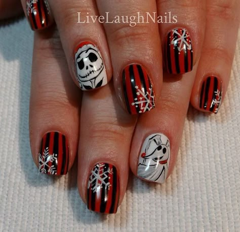 Nightmare before Christmas nails Christmas Nails Nightmare Before, Halloween Nail Designs Nightmare Before Christmas, Nightmare Before Christmas Nails￼, Cute Nightmare Before Christmas Nails, Nightmare Before Christmas Nails For Christmas, Skull Christmas Nails, Jack Christmas Nails, Nightmare Before Xmas Nails, Nightmare Before Christmas Acrylic Nails