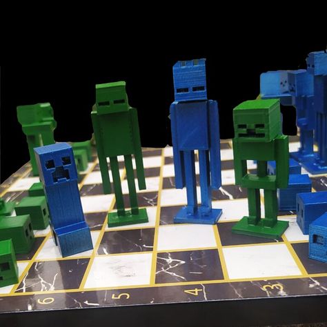 The Micraft chess set has 3 different options: small, large and special chessboard. The dimensions of the chessboards are as follows:

Small Chessboard: 11.8 X 11.8 inch
Large Chessboard: 14.1 X 14.1 inch
Special Chessboard: 14.1 X 14.1 inc Games Puzzle, Themed Chess Sets, Handmade Chess Set, Chess Gifts, Check Mate, Chess Table, Kids C, Chess Game, Mothersday Gifts