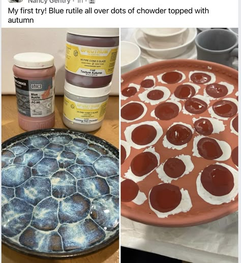 Spectrum Glaze Layering, Glaze Layering Ceramics, Ceramic Vessels Ideas, Glaze Patterns, Spectrum Glazes, Amaco Glaze Combinations, Amaco Potters Choice, Glazing Pottery, Ceramics Glazing