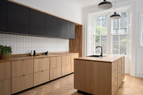 Voxtorp Ikea, Herringbone Wood Floor, Ikea Kitchen Cabinets, Cabinet Fronts, Decor Ikea, Ikea Cabinets, Kitchen Upgrades, Oak Cabinets, Kitchen On A Budget