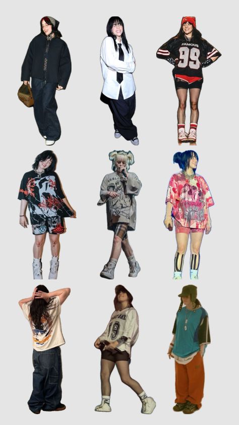 Billie eilish concert outfits #billieeilish #billie #blohsh #blue #hmhas #shark #jersey #concertoutfit #concert #outfit #outfitideas Billie Eilish Concert Outfit, Billie Eilish Fashion, Billie Eilish Concert, Billie Eilish Outfits, Tomboy Look, Concert Outfits, Jersey Outfit, Artist Outfit, Concert Fits