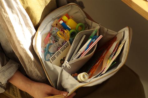 Large Drawer Pouch - Hobonichi Techo 2019 Hobonichi Drawer Pouch, Note Pouch, Notebook Sleeve, Pencil Roll, Red Charm, Large Drawer, Hobonichi Techo, Pouch Tutorial, Diy Bags Patterns