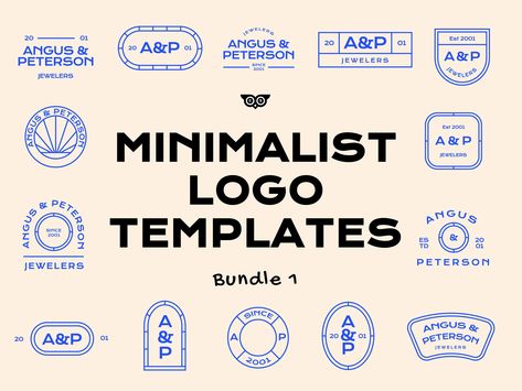 10 unique minimalist logo templates in vector format. Perfect for creating stylish monogram badges, emblems and other branding Clothing Business Cards, Clean Logo Design, Free Commercial Fonts, Business Fonts, Business Identity, Cleaning Logo, Modern Logo Design, Badge Design, Simple Logo