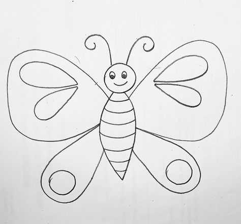 #easydrawing #butterfly Buterfluffy Drawings, Butterfly Drawing For Kids, Butterfly Drawing Easy, How To Draw Butterfly, Draw Butterfly, Easy Butterfly Drawing, Butterfly Hand Tattoo, Easy Butterfly, Sharpie Drawings