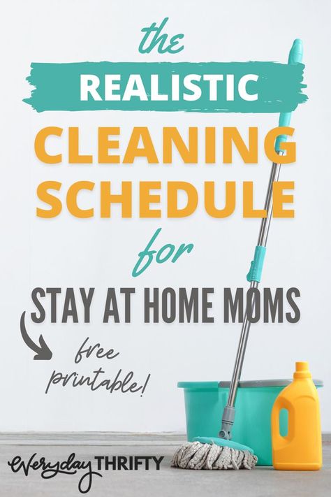 Get your FREE printable weekly cleaning schedule for stay at home moms. No worries, ladies, this schedule is realistic for the hard working mom to keep a clean house. Daily Cleaning Checklist For Organized Stay At Home Mom, Weekday Cleaning Schedule, Stay At Home Mom Cleaning Routine, Clean House Schedule Daily Routines Stay At Home Mom, Stay At Home Mom Cleaning Schedule, Sahm Cleaning Schedule, Stay At Home Mom Schedule Cleaning, Sahm Schedule Daily Routines Clean House, House Work Schedule