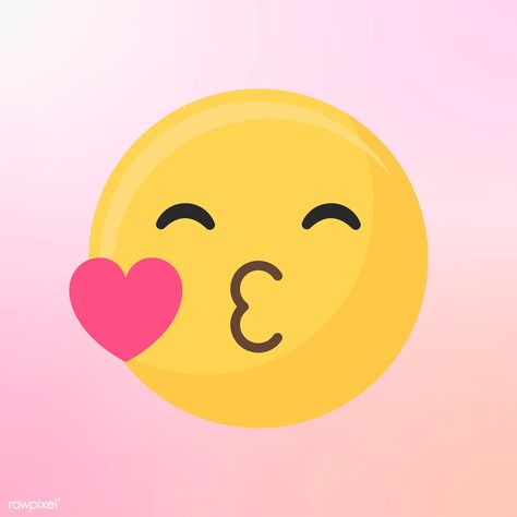 Blowing kiss face emoticon symbol illustration | premium image by rawpixel.com / NingZk V. Free Smiley Faces, Valentines Social Media, Pink Emojis, Emoji Patterns, Kiss Emoji, Heart Cartoon, Good Illustration, Happy Emotions, Kiss Face