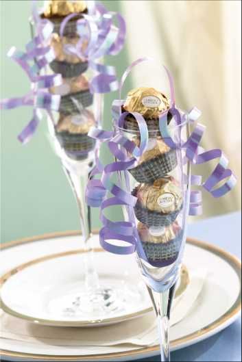 Ferroro Rocher Champagne Cone Cheap Favors, Flute Glasses, Chocolate Favors, Champagne Flute Glasses, Wedding Favors Cheap, Chocolate Bouquet, Candy Bouquet, Ferrero Rocher, Wedding Crafts