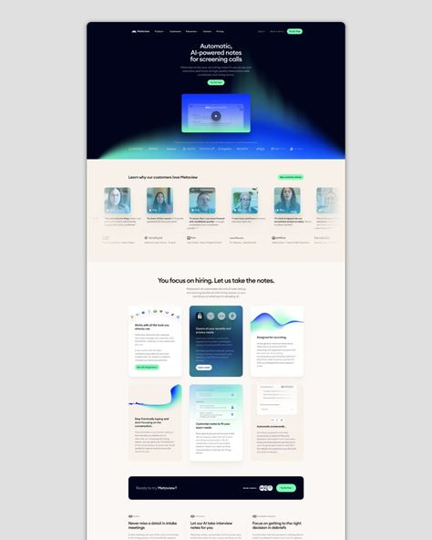 Gradient Flat design Human Resources Blue Website Inspiration | metaview.ai