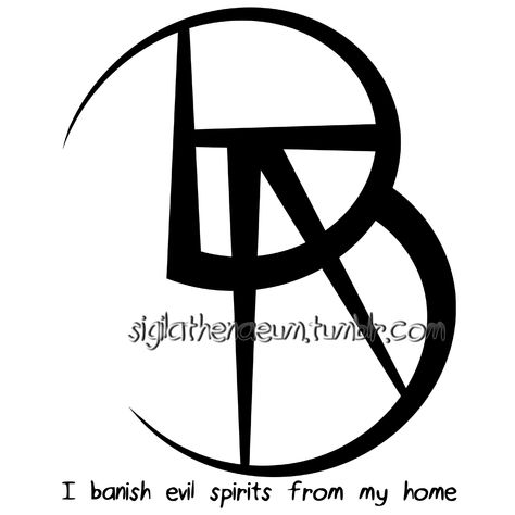 Sigils Protection From Evil, Protection From Spirits Sigil, How To Banish Evil Spirits, Home Protection Sigil, Return To Sender Sigil, Banish Evil Spirits, Sigil Athenaeum, Protection Sigils, Spells Protection