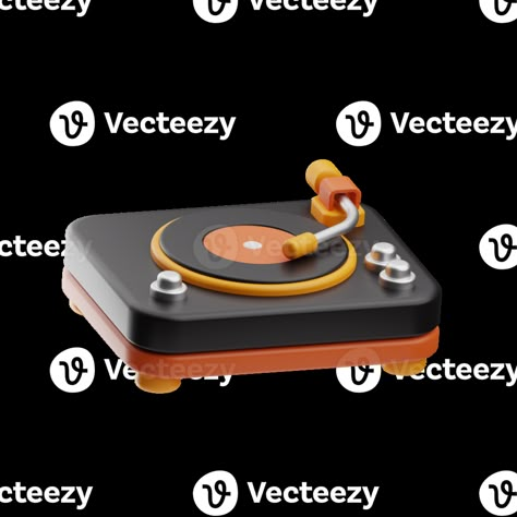 music object turntable illustration 3d Turntable Illustration, Blender Software, Transistor Radio, 3d Cartoon, Free Png, Turntable, Rap, Royalty, Royalty Free