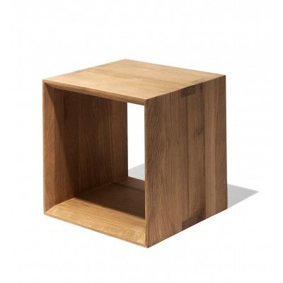 Closed Cube Side Table Block End Table, Ethnicraft Furniture, Cube Coffee Table, Cube Side Table, Industry West, Industrial Side Table, Storage Cubes, Square Side Table, Side Table With Storage