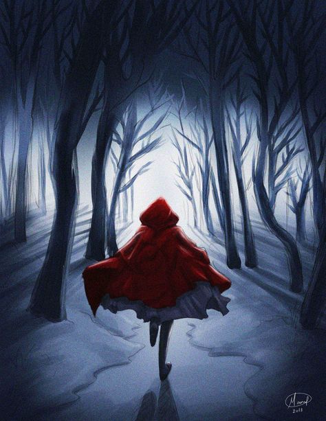 Red Riding Hood Wolf, Red Riding Hood Art, Red Cloak, Red Ridding Hood, Red Wolf, Fairytale Art, Red Hood, Little Red Riding Hood, Art Kit