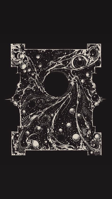 Dark Space Tattoo, Eldritch Tattoo, Black Hole Space, Space Illustration, Abstract Illustration, Art Tattoos, Tattoo Design Drawings, Cthulhu, Black Hole