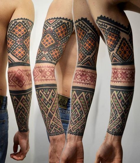 Vyshyvanka Tattoo, Hmong Tattoo Design, Traditional Ukrainian Tattoo, Hmong Tattoo, Cross Stitch Tattoo, Slavic Tattoo, Ukrainian Tattoo, Hamsa Tattoo Design, Russian Tattoo