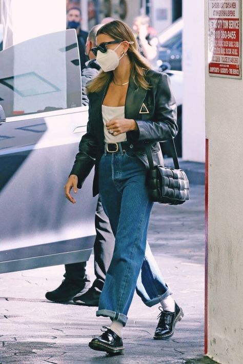 Patent Leather Oxfords Outfit, Oxfords Outfit, Outfit Info, Hailey Rhode, Hailey Bieber Style, Patent Leather Oxfords, Fashion Fail, February 3, Leather Oxford Shoes