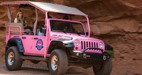 Sedona Scenic Rim Off-Road Jeep Tour | Pink Adventure Tours Pink Jeep Wrangler, Wagon Trails, Jeep Adventure, Four Wheeling, View Sunset, Pink Jeep, Offroad Jeep, Sedona Az, Gorgeous Scenery