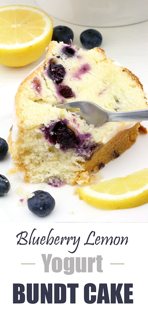 Blueberry Lemon Yogurt Bundt Cake – blueberry and lemon combination, with a lemon glaze give this special cake a perfect taste. Yogurt Bundt Cake Recipes, Blueberry Lemon Yogurt Cake, Lemon Blueberry Bundt Cake With Box Cake, Blueberry Bunt Cake, Yogurt Bundt Cake, Easter Supper, Blueberry Yogurt Cake, Lemon Blueberry Bundt Cake, Heart Desserts