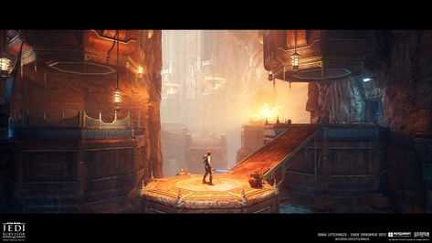 ArtStation - Star Wars Jedi Survivor - Sanctuary Temple Entry The Environment Art, Survivor Games, Kevin Quinn, Star Wars Jedi Survivor, Jedi Survivor, Star Wars Background, Set Dressing, Level Design, Star Wars Jedi