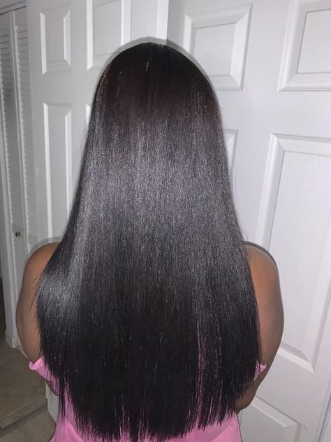 Waste Length Hair, 3b 3c Hair, Long Relaxed Hair, Healthy Relaxed Hair, Pressed Natural Hair, Silk Press Natural Hair, Glass Hair, 2023 Goals, 3c Hair