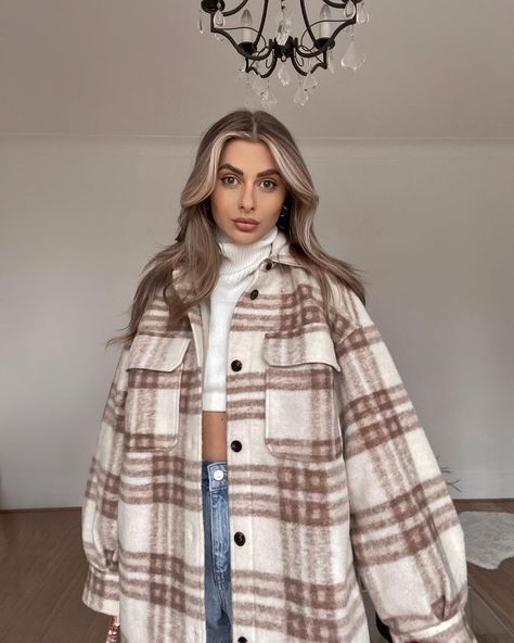 Flannel Jacket Women's, Lydia Rose, Light Grey Blazer, Plaid Trench Coat, Green Wool Coat, Flannel Coat, Fleece Plaid, Embellished Cardigan, Blazer Jackets For Women