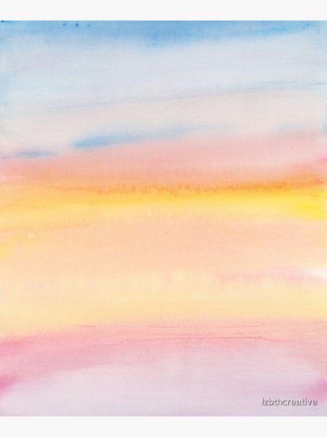 contemporary watercolor color field  sunset sky Watercolour Sunrise, Sunrise Watercolor Painting, Sunset Minimalist, Sunrise Watercolor, Watercolor Gradient, Watercolour Cards, Pillows Bed, Sky Sunrise, Nantucket Wedding