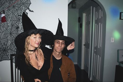 Wizard And Witch Costume, Wizard And Witch Couple Costume, Witch And Wizard Couple Costume, Spooky Couple Costumes, Witch And Wizard Costume Couple, Witch And Warlock Costumes Couple, Witch Couple Costume, Witch And Wizard Costume, Couples Costume Halloween