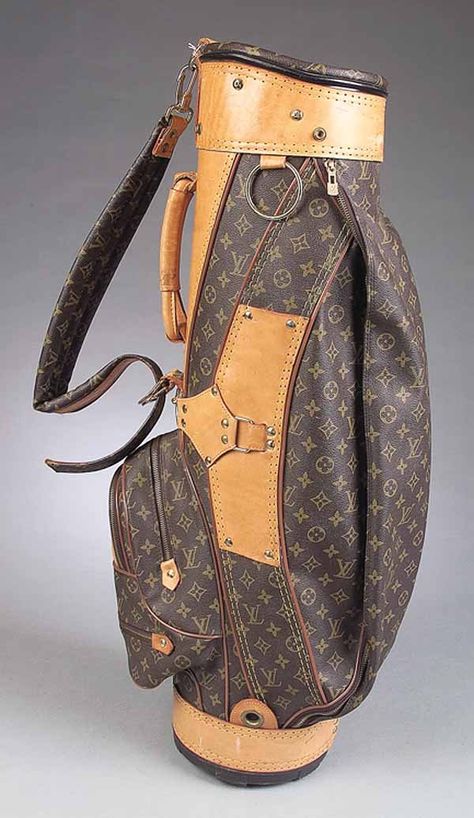 Vintage Louis Vuitton Golf Bag Golf Bag, Louis Vuitton Golf Bag, Cute Golf Bags, Leather Golf Bag, Golf Fashion Men, Golf Bags For Sale, Golf Stand Bags, Classic Golf, Golf Day