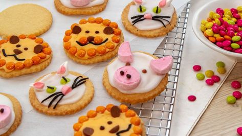 Easy Animal Biscuits | CSR Sugar Animal Biscuits, Biscuit Recipes Uk, Biscuit Decorating, Southern Buttermilk Biscuits, Biscuit Ideas, Biscuit Decoration, Orange Icing, Buttermilk Biscuits Recipe, Great British Chefs