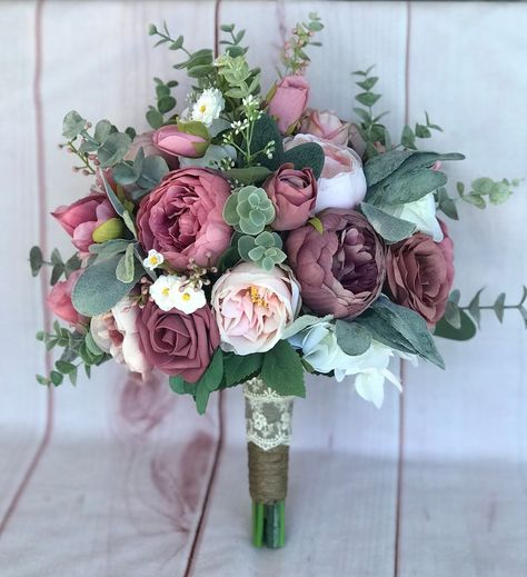 Dusty Rose Bouquet Boho Bouquet Mauve Bouquet Dusty Rose - Etsy Mauve Rose Wedding, Dusty Rose And Mauve Wedding, Wedding Flowers Rustic Bouquet, Mauve Wedding Bouquet, Dusty Rose Wedding Flowers, Mauve Wedding Flowers, Dusty Rose Wedding Bouquet, Dusty Rose Bouquet, Mauve Bouquet