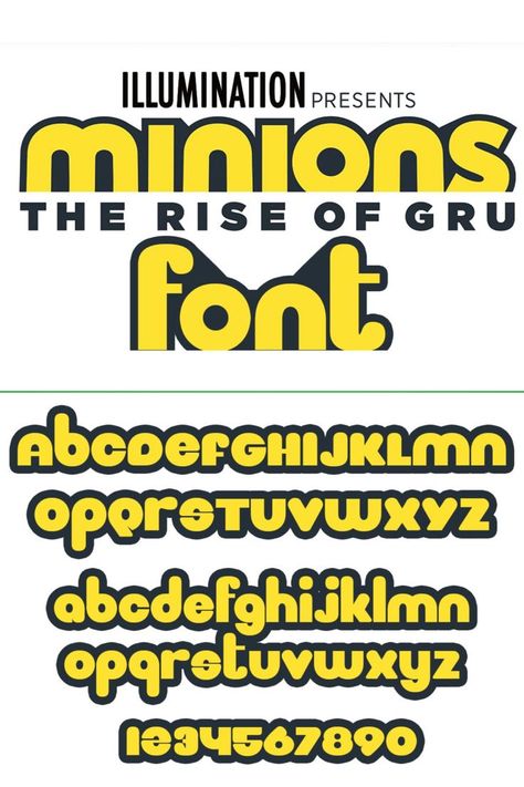 Minion 2022 Font Free Download Minion Font Letters, Minion Letters, Alphabet Design Fonts, Editing Elements, Minion Font, 2023 Font, Minions Design, 2022 Font, Font Wallpaper