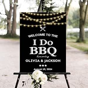 I Do Bbq Sign, I Do Bbq Decorations, Wedding Rehearsal Decorations, Elopment Ideas, Bbq Engagement Party, Engagement Party Sign, Bbq Decorations, Bbq Signs, Backyard Reception