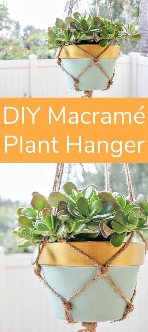 DIY Macramé Plant Hanger for First Time Makers Simple Macrema Plant Hanger, Plant Pot Hanger Diy, Making Hanging Plant Holders, Jute Macrame Plant Hanger, Diy Plant Hanger Easy How To Make Hanging Planters, Macrame Tutorial Beginner Free Pattern, Easy Hanging Plant Holder, 3 Tier Macrame Plant Hanger Diy, Diy Hanging Plants Indoor