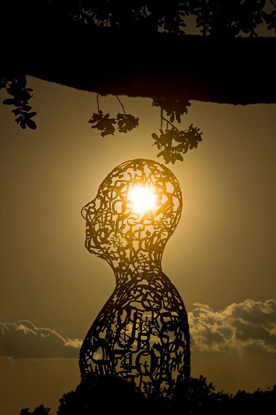 Stock photo of Artist Jaume Plensa's Tolerance sculptures on Allen Parkway in Houston Texas at sunset Houston Photoshoot, Houston Garden, Jaume Plensa, Bernard Shaw, Instagram Frame, Sculpture Installation, Human Figure, Metal Sculpture, Houston Texas