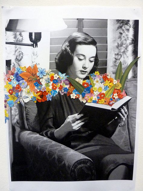 poetry friday roundup is here! Arte Pin Up, Art Du Collage, Collage Kunst, Arte Inspo, Woman Reading, Reading A Book, Pics Art, Art Journals, Mixed Media Collage