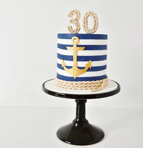 Nautical Birthday Cakes, Sailor Cake, Anchor Cakes, Marine Cake, Navy Cakes, Cindy Smith, Boat Cake, Boat Theme, Cake For Boyfriend