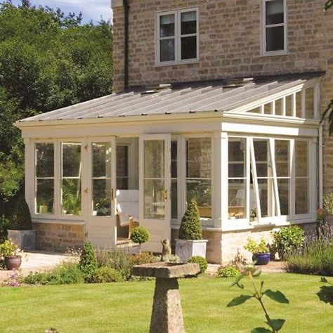 Timber conservatories are a beautiful way of extending your home. Find out more about the features and benefits of a wooden conservatory. Lean To Conservatory Ideas, Garden Room Lighting, Sunroom Kits, Small Conservatory, Extension Veranda, Lean To Conservatory, Conservatory Extension, Orangery Extension, Conservatory Interior