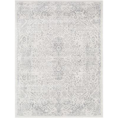 Frost Light Grey 7 ft. 10 in. x 10 ft. Area Rug Grey And White Rug, Light Grey Rug, Surya Rugs, Light Grey Area Rug, Gray Light, Burke Decor, Stain Resistant Fabric, Traditional Area Rugs, Fabric Rug