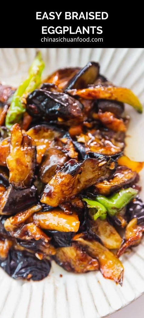 Stir Fried Eggplant, Chinese Braised Eggplant, Eggplant Sides Recipes, Egg Plant Recipes Dinner, Eggplant Chinese Style, Eggplant And Rice, Chinese Eggplant Recipes Stir Fry, Egg Plants Recipe, Eggplant In Oven