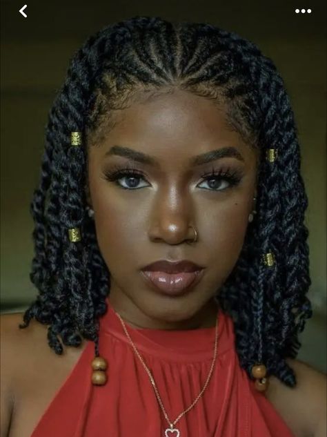 African Braids Short Hair, Short Nubian Twist Hairstyles, Cornrows And Twists Natural Hair, Braided Medium Length Hair, Short Passion Twists Hairstyle Crochet, Cornrow Twist Braids Hairstyles, Fulani Twists Hairstyles, Cornrow Hairstyles With Extensions, Shade Adu Nigerian Hairstyle