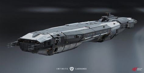 ArtStation - Aircraft carrier - Infinite Lagrange Space Carrier Concept, Space Transport Ship, Sci Fi Aircraft Carrier, Infinite Lagrange Ships, Space Carrier Concept Art, Sci Fi Transport Ship, Sci Fi Carrier, Space Aircraft Carrier, Space Engineers Ships Design