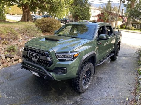 Click this image to show the full-size version. Green Toyota, Army Green 4runner, Army Green Tacoma, Black Tacoma Trd Pro, Blacked Out Toyota Tacoma, Tacoma Flatbed 4x4, Overland Tacoma, Toyota Tacoma 4x4, Tacoma 4x4