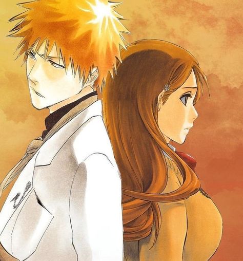 Bleach Inoue, Ichigo Orihime, Ichigo X Orihime, Bleach Orihime, Ichigo And Orihime, Ichigo Manga, Bleach Couples, Bleach Anime Ichigo, Orihime Inoue