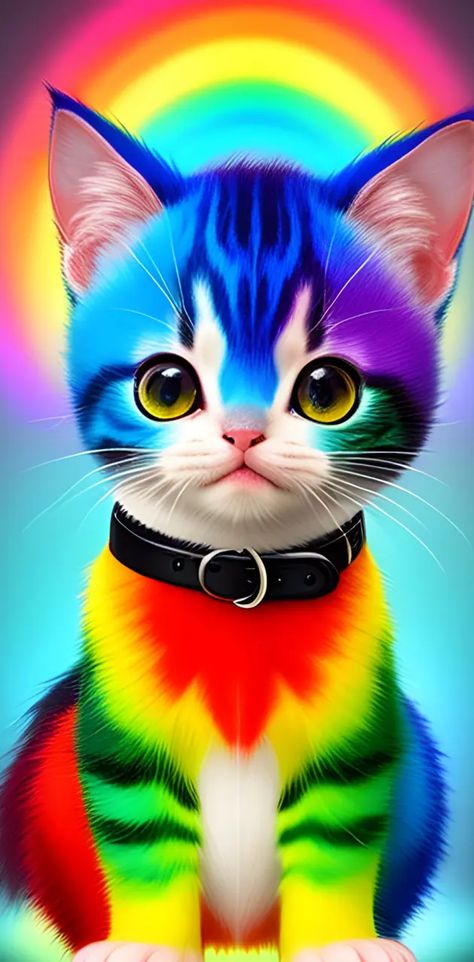 Rainbow Kittens, Kitten Wallpaper, Kittens, Kitty, Rainbow, Wallpapers, Quick Saves, Color