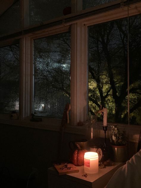 #autumn #fall #rain #night #aesthetic Autumn Night Aesthetic Cozy, Rain Apartment, Autumn Night Aesthetic, Rain Night Aesthetic, Rain Night, Fall Rain, Rainy Autumn, Autumn Rain, Aesthetic Cozy