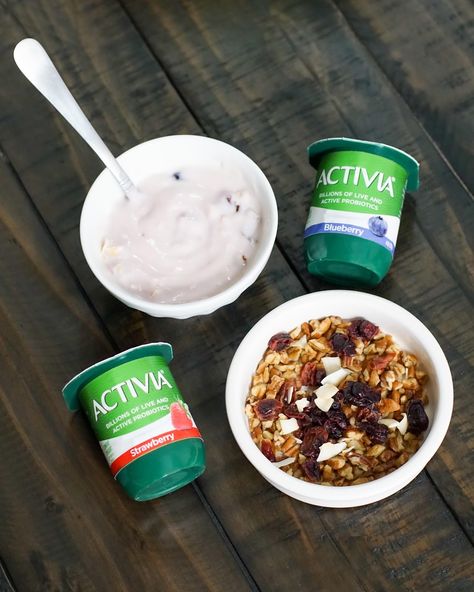 #ad Having a healthy diet along with daily probiotics helps keep you feeling good! This yogurt parfait recipe with Activia is a super easy and tasty way to enjoy your daily probiotics. ***Activia may help reduce the frequency of minor digestive discomfort. Consume twice a day for two weeks as part of a balanced diet and healthy lifestyle. Minor digestive discomfort includes bloating, gas, abdominal discomfort & rumbling. #activia #guthealth #probiotics Activia Yogurt, Yogurt Parfait Recipe, Parfait Recipe, Probiotic Yogurt, Abdominal Discomfort, Midday Snack, Parfait Recipes, Yogurt Parfait, Healthy Gut