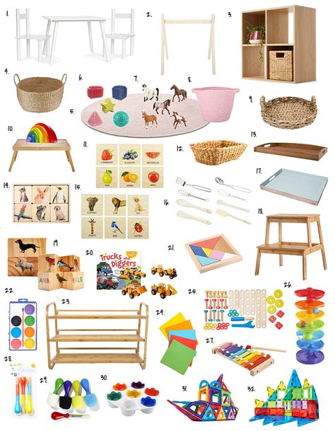 Montessori Home Ideas at Kmart - Australia Montesorri Playroom Ideas, Kmart Playroom, Kmart Hacks Australia, Kmart Australia, Montessori Home, Kmart Hacks, Crafts For Children, Montessori Playroom, Montessori Room