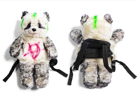 CUSTOMIZED BY HAND PUNK TEDDYBEAR BACKPACK Teddy Bear Accessories, Bear Accessories, Custom Teddy Bear, School Hallways, Gothic Looks, August 15, The Streets, Winter Boot, Miami