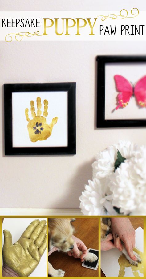 Paw Print Projects, Pet Paw Print Art Diy, Dog Paw Print Craft, Dog Paw Art, Dog Paw Print Art, Paw Print Crafts, Puppy Paw Print, Paw Print Art, Dog Keepsake