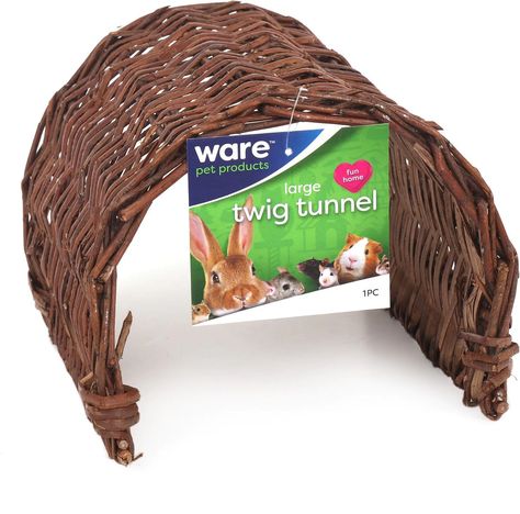 WARE Edible Twig Tunnel Small Animal Hideout, Large - Chewy.com Best Small Pets, Small Pet Bed, Rabbit Bedding, Rabbit Breeds, Small Animal Supplies, Hiding Spots, Chinchillas, Pet Rabbit, Small Pet